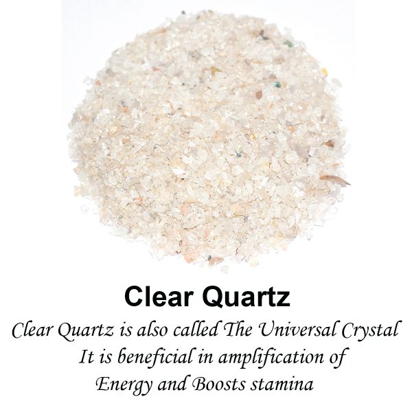 Natural Clear Quartz Crystal / Stone Dust / Chura