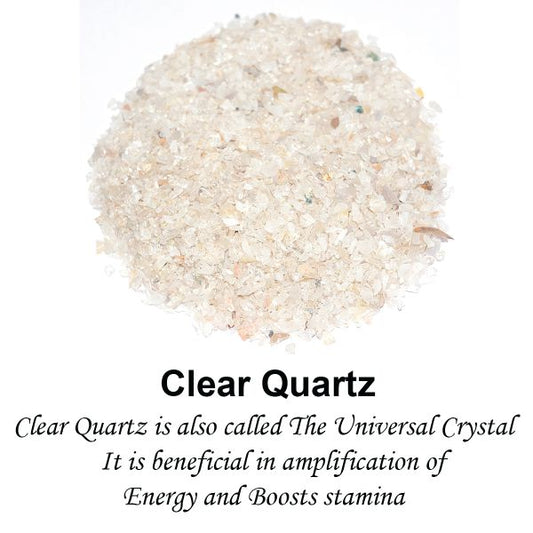 Natural Clear Quartz Crystal / Stone Dust / Chura