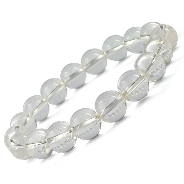 Polished Clear Quartz Crystal Bracelet for Clarity and Focus