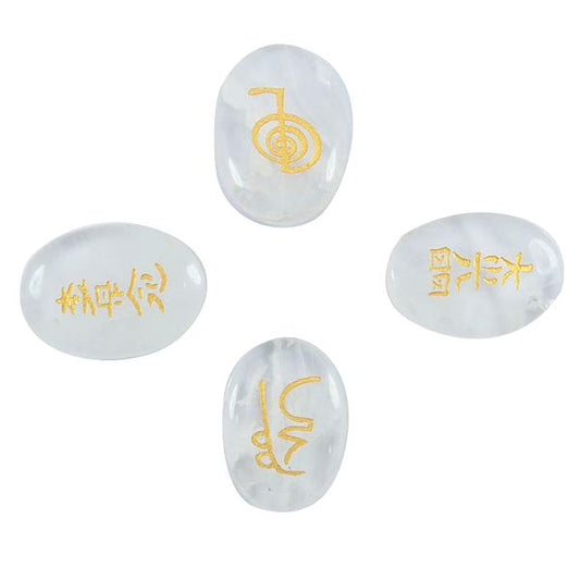 Clear Quartz Reiki Symbol Set 4 pc