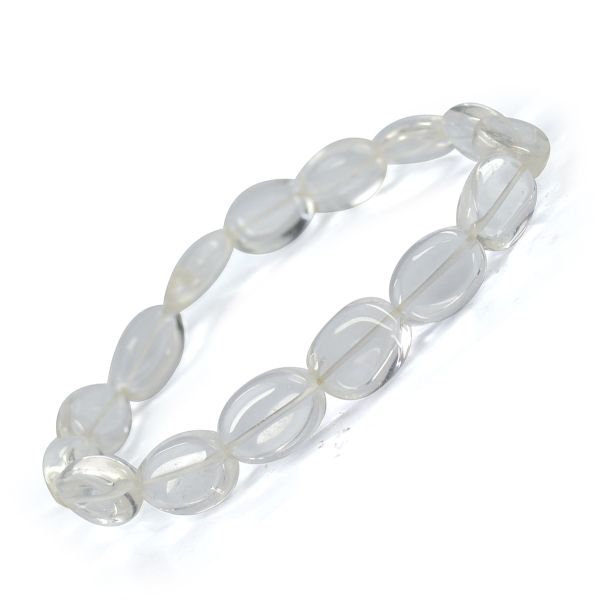 Natural Crystal Stone Oval Beads Bracelet
