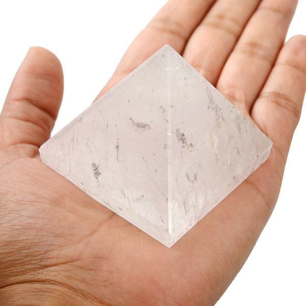 Clear Quartz Pyramid for Reiki Healing / Grid and Vastu Correction