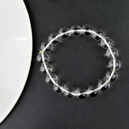 AAA Clear Quartz 10 mm Round Bead Bracelet