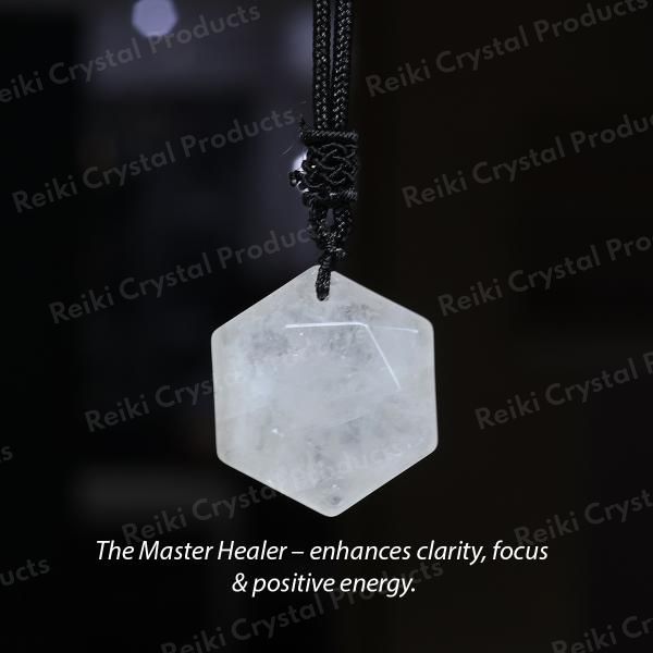 Natural Crystal Stone Star Shape Pendant with Thread for Unisex