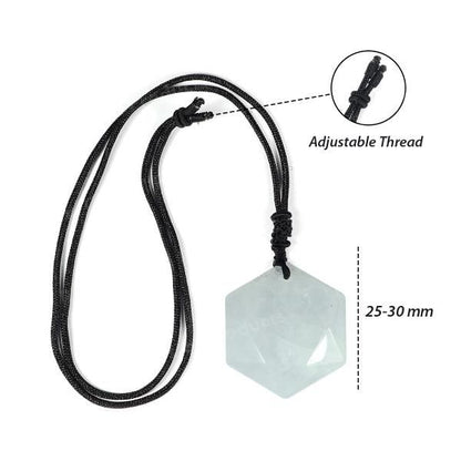 Natural Crystal Stone Star Shape Pendant with Thread for Unisex
