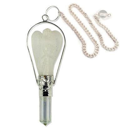 Natural Crystal Stone Angel Dowser - Pendulum
