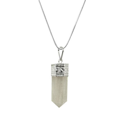 Natural AAA Pencil Shape Pendant - Locket With Metal Chain