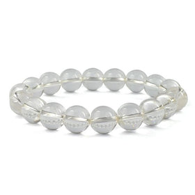 AAA Clear Quartz 10 mm Round Bead Bracelet
