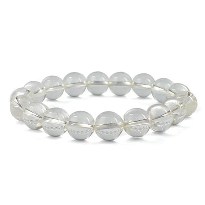 AAA Clear Quartz 10 mm Round Bead Bracelet