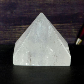 Natural Clear Quartz Gemstone Pyramid for Meditation