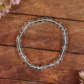 Clear Quartz Crystal Bracelet | Natural Healing Gemstone Bracelet for Clarity & Amplification