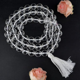 Clear Quartz Crystal Mala