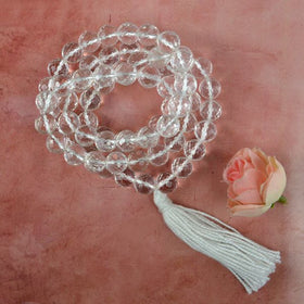 Clear Quartz Crystal Mala
