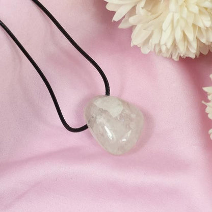 Natural Crystal Stone Tumble Pendant with Thread for Unisex