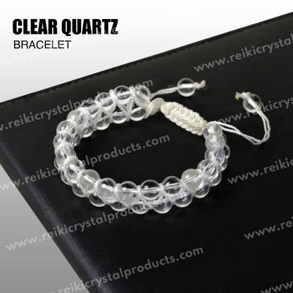Natural Double Line Stone Macrame Nylon Cord Adjustable 8 mm Bracelet for Unisex