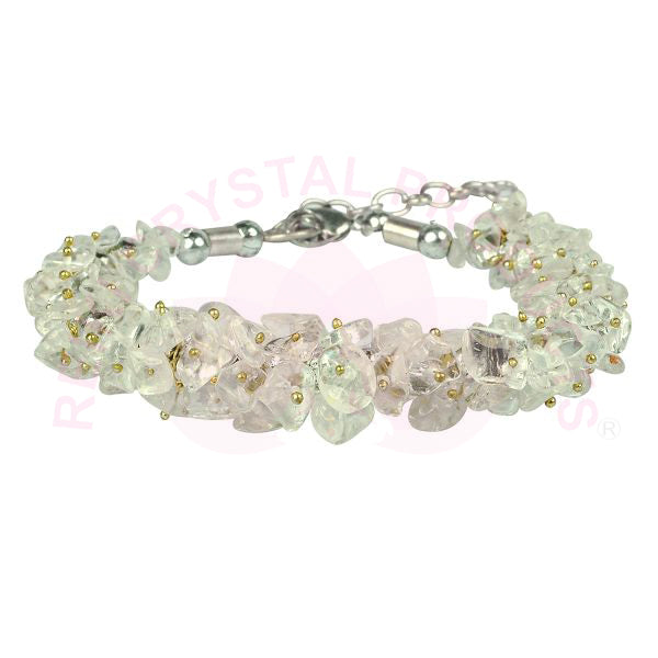 Natural Crystal Stone Adjustable Chip Beads Bracelet
