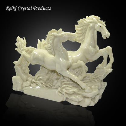 2 / Two White Running Horse