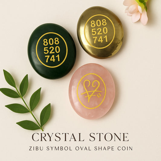 Pyrite Green Jade Aventurine with Rose Quartz Zibu Coin Combo Set Healing Crystal Money Attracted Pocket Lucky Stone For Zibu CoinLuck Prosperity, Positivity In Money, Love and Relationship Coin