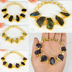 Natural Crystal Stone Adjustable Bracelet