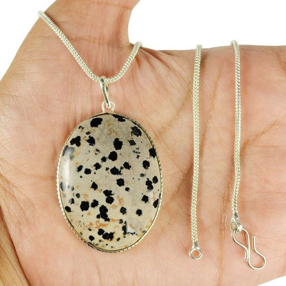 Dalmatian Jasper Pendant for Emotional Balance