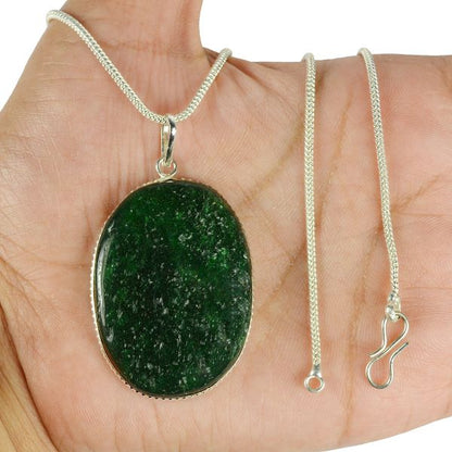 Reiki Charged Green Aventurine Pendant for Prosperity and Luck