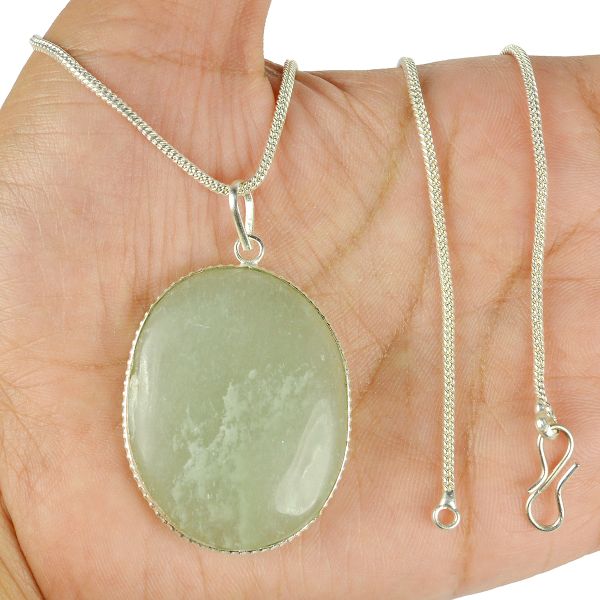 Green Jade Gemstone Pendant Necklace