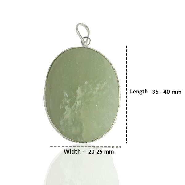 Green Jade Oval Pendant Jewelry with Chain