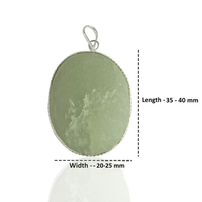 Green Jade Oval Pendant Jewelry with Chain