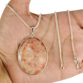 Sunstone Gemstone Pendant Necklace
