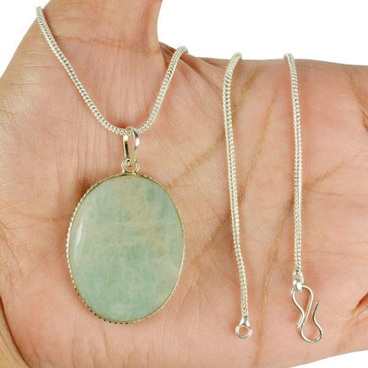 Amazonite Gemstone Pendant Necklace