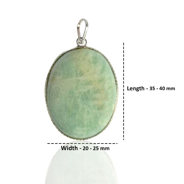 Amazonite Oval Pendant Jewelry with Chain