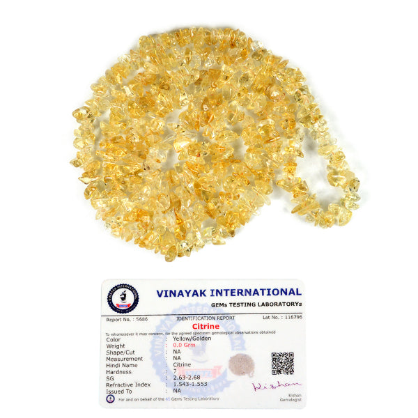 Certified Natural Crystal Stone Chip Beads Mala - Necklace