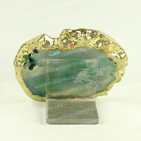 Crystal Stone Agate Dad's Gift Sileces & Coaster for Table Decoration