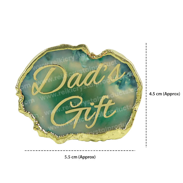 Crystal Stone Agate Dad's Gift Sileces & Coaster for Table Decoration