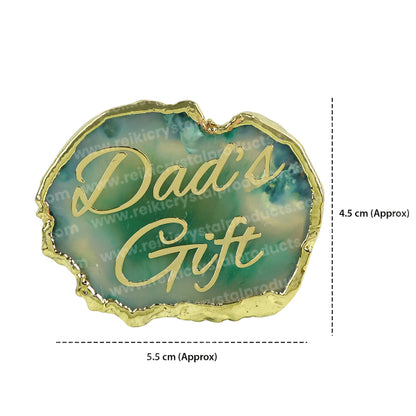 Crystal Stone Agate Dad's Gift Sileces & Coaster for Table Decoration