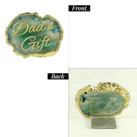 Crystal Stone Agate Dad's Gift Sileces & Coaster for Table Decoration