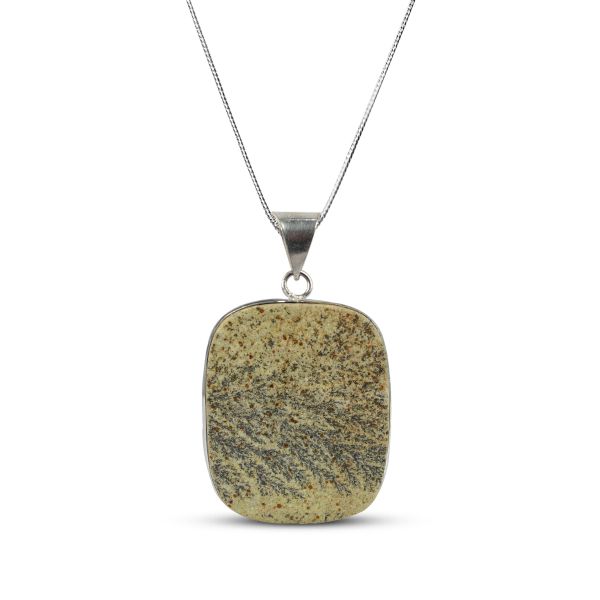 AAA Quality Dendrite Limelite Square Pendant With Chain