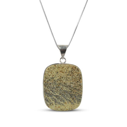 AAA Quality Dendrite Limelite Square Pendant With Chain