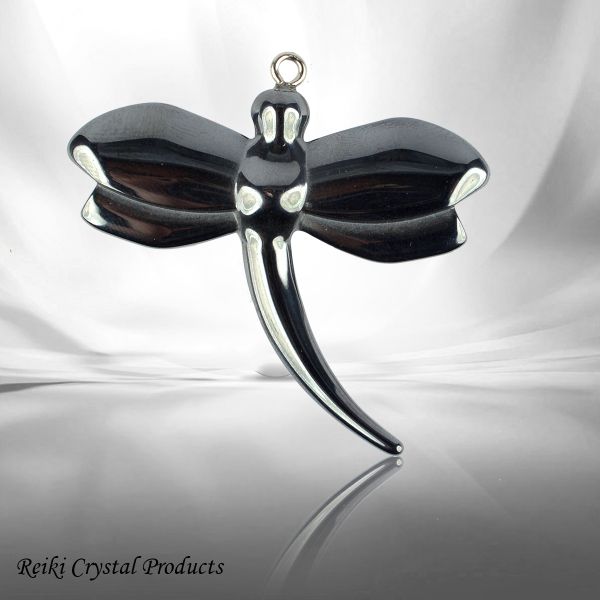 Crystal Stone Hematite Pendant - Locket with Metal Chain