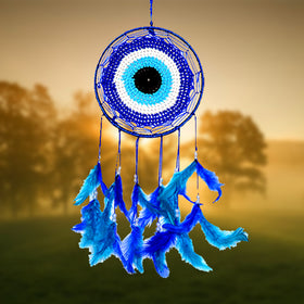 Evil Eye Dream Catcher Wall Hanging for Positive Energy and Protections