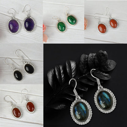 Natural Crystal Stone Earrings with for Girls and Women