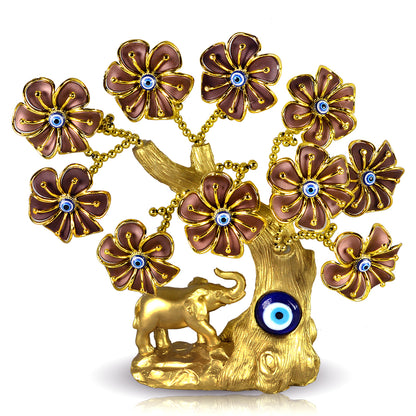 Elephant Evil Eye Tree for Home Decor Good Luck, Gift & Decorative Showpiece