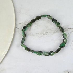 Natural Crystal Stone Oval Beads Bracelet