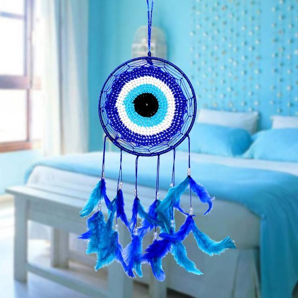 Blue Evil Eye Dream Catcher Nazar Protection Decor
