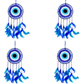 Evil Eye Dream Catcher Wall Hanging for Positive Energy -4 Pc