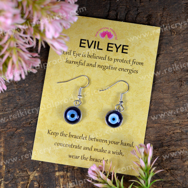 Evil Eye Earring Silver Color For Protection