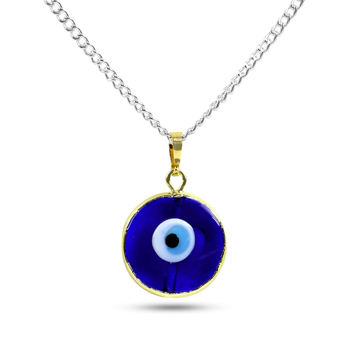 Blue Turkish Evil Eye Round Shape Pendant 20 mm