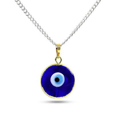 Blue Turkish Evil Eye Round Shape Pendant 20 mm