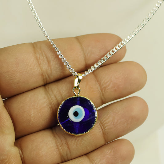 Blue Turkish Evil Eye Round Shape Pendant 20 mm