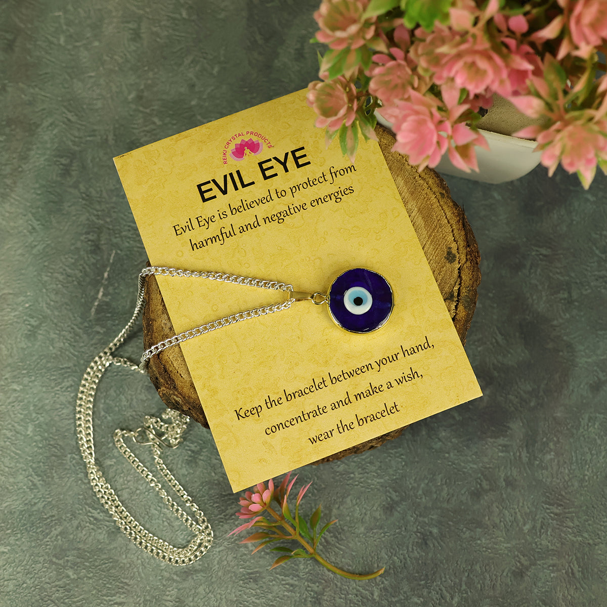 Blue Turkish Evil Eye Round Shape Pendant 20 mm